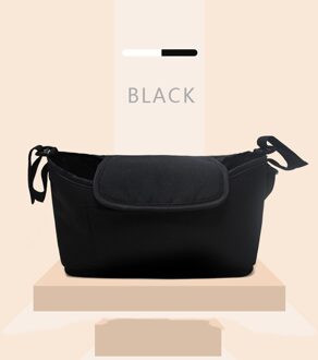 Kinderwagen Opknoping Bag Hoge Capaciteit Universele Kinderwagens Accessoires Organizer Bekerhouder Outdoor Reizen Fles Opbergzakken zwart