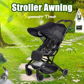 Kinderwagen Uv-Bestendig Luifel Universele Afneembare Baby Zwart Eenvoudige Zonnescherm Winddicht Zon-Proof Kinderwagen Accessoires