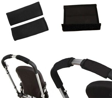 Kinderwagen Wandelwagen Accessoires Kinderwagen Armsteun Pu Beschermhoes Cover Voor Armsteun Dekt Handvat Rolstoelen 2stk Bumper Bar