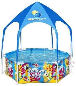 Kinderzwembad Steel Pro UV Careful bovengronds 183x51 cm Multicolor