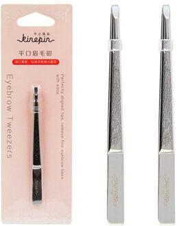 KINEPIN 1 st Pro 24 k Goud Vrouwen Rvs Ontharing Wenkbrauw Pincet Clip Beauty Makeup Tools Slant brow Flat-2stk
