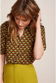 King Louie 09437 carina blouse toulouse black Klaproos