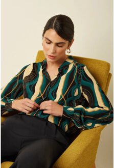 King Louie 09978 maisie blouse elysse 001 black Zwart - 40