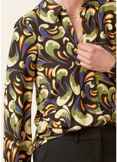 King Louie Blouse lange mouw 10112 maisie Zwart - XS