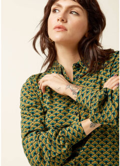 King Louie Blouse lange mouw 10164 carina Groen