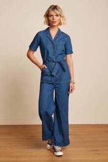 King Louie Gracie jumpsuit Chambray in denim Blauw