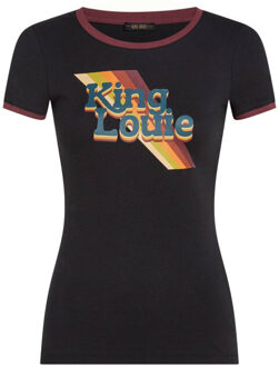 King Louie T-shirt 10115 logo Zwart - S