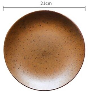 Kinglang Retro Keramische Ronde Schotel Diner Plaat Vintage Servies Swallow Salade Voedsel Plaat Roest Plate S