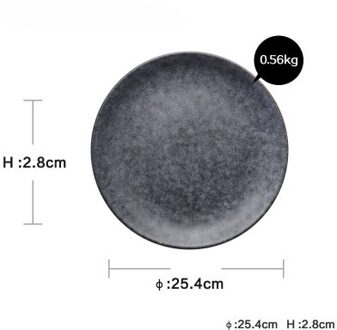 Kinglang Ronde Diner Plaat Thuisgebruik Keramische Schotel Grijs Marmer Kleur Effen Plaat Diner Platen Gerechten En Platen Sets
