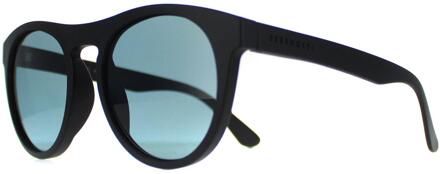 Kingman SS572004 matzwarte saturnus gepolariseerde petrol blauwe zonnebril