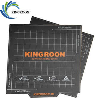 Kingroon 180*180mm Flexible Magnetic 2 Layer Print HotBed Sticker Build Removal Surface for 3D Printer Build Platform Heated Bed