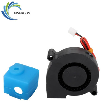 KingRoon 24V 5015 Fan air-blower For 3D Printer Fan KP3 Exclusive e3d V5 Blue Silicon Sock Cover 3D Printer Parts 16*16*12mm