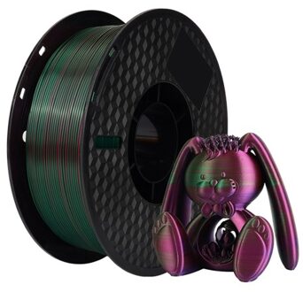 KINGROON 3D Printer PLA Filament 1KG 1.75mm Triple Color Silk PLA Filament - Red&Green