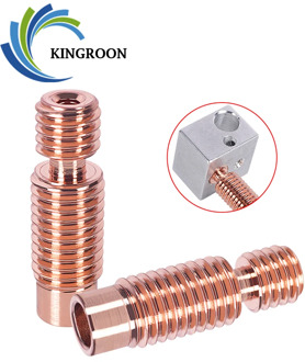 KINGROON All-Metal Copper E3D V6 Throat Stainless Steel 3D Printer Part Nozzle Throat For 1.75mm E3D V6 Hotend Heated Block