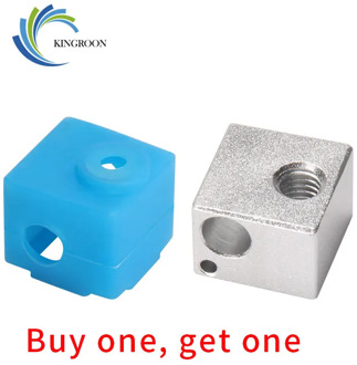 KingRoon E3D V5 J-head Heating Block Extruder Part Aluminum HotEnd V5 Heat Block 16*16*12mm silicon case cover 3D Printers Parts