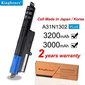 Kingsener Korea Mobiele A31N1302 Batterij Voor Asus Vivobook X200CA X200MA X200M X200LA F200CA X200CA R200CA 11.6 "A31LMH2 A31LM9H 3000 mah