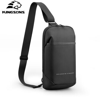 Kingsons Anti-Diefstal Crossbody Tassen Mannelijke Waterdicht Borst Pakken Korte Trip Messenger Sling Bag Schouder Borst Bag