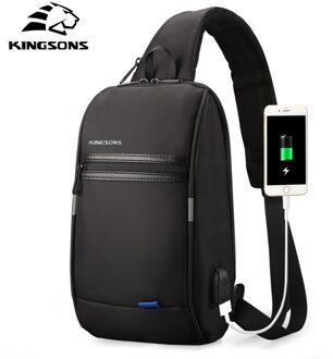Kingsons KS3174w 10.1 Inch Borst Rugzak Voor Mannen Vrouwen Casual Crossbody Tas Vakantiereizen Enkele Schouder Rugzak