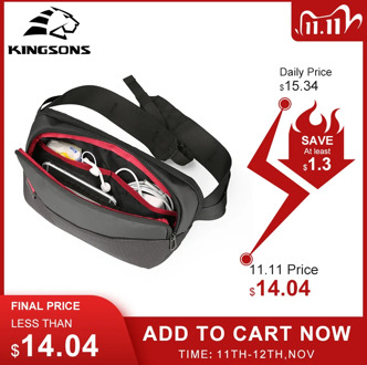 Kingsons Money Holder Belt Waist Bag Men Casual Sports Leather Breast Package Chest Beach Pack Sac Banane