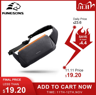 Kingsons NEW Crossbody Men Shoulder Bag Male Sling Chest Cross Body Messenger Handbag For Waist Belt Matching Waterproof