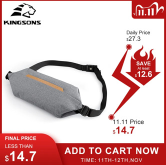 Kingsons New Male Anti-theft Bagpack Men Sling One Shoulder Bag Boy Waterproof Travel Small Chest Bag Slim Mini Crossbody Bag