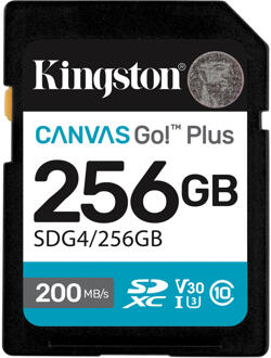 Kingston Canvas Go! Plus SDXC 256 GB Geheugenkaart
