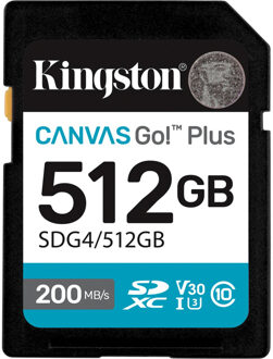 Kingston Canvas Go! Plus SDXC 512 GB Geheugenkaart