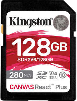 Kingston Canvas React Plus 128 GB Geheugenkaart