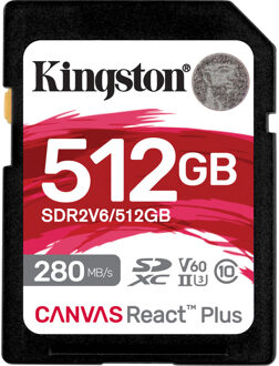 Kingston Canvas React Plus 512 GB Geheugenkaart