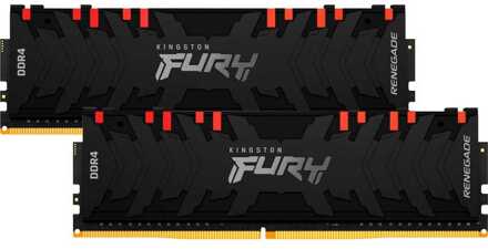 Kingston FURY Renegade RGB - DDR4 - kit - 32 GB: 2 x 16 GB - DIMM 288-pin - 3600 MHz / PC4-28800 - unbuffered