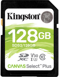 Kingston KingstonCanvas Select Plus SDXC 128GB SD-Kaart Zwart