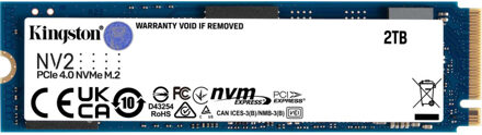 Kingston Technology Hard Disk - SSD NV2 - 2to Internal - M.2 2280 PCIE 4.0 NVME - Bleu