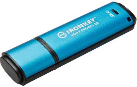 Kingston Technology IronKey Vault Privacy 50 USB flash drive 32 GB USB Type-A 3.2 Gen 1 (3.1 Gen 1) Blauw