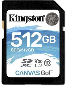 Kingston Technology Kingston 512 Go SD Canvas Go! Class 10 UHS-I U3