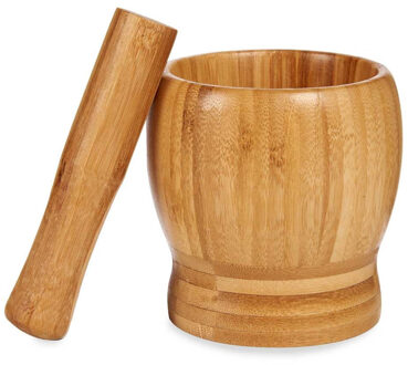 Kinvara Bamboe houten vijzel met stamper D11 x H12 cm