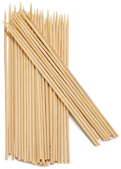 Kinvara BBQ Sateprikkers - hout - 170x stuks - 20 cm - Sate / Shaslick / hapjes / traktaties stokjes
