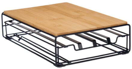 Kinvara Capsulehouder - voor 32 cups - bamboe - metaal - 31 x 21 cm
