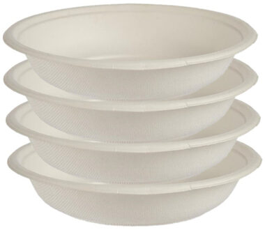 Kinvara diepe wegwerp bordjes - 16x stuks - 750 ml - composteerbaar