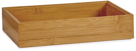 Kinvara Kast/lade/make-up sorteer organizer bamboe hout bakje 23 x 15 x 5 cm - Make-up dozen Bruin