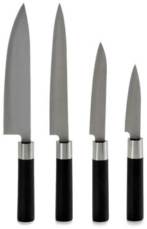Kinvara Keukenmessen - set 4 stuks - zilver - RVS
