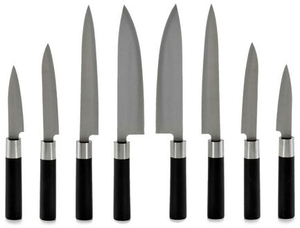 Kinvara Keukenmessen set 8 stuks zilver RVS