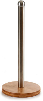 Kinvara keukenrolhouder - rond - Bamboe - 15 x 33 cm - Keukenpapier