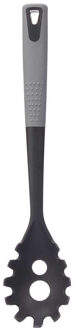 Kinvara Kookgerei pasta opscheplepel - zwart/grijs - kunststof - 34 cm - Keukengerei