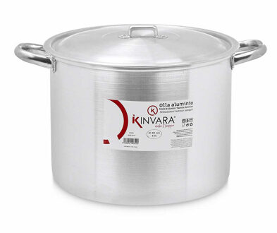 Kinvara Kookpan/soeppan met deksel - Aluminium - 15 liter - alle warmtebronnen - D30 x H27 cm