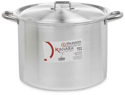 Kinvara Kookpan/soeppan met deksel - Aluminium - 30 liter - D36 x H31 cm