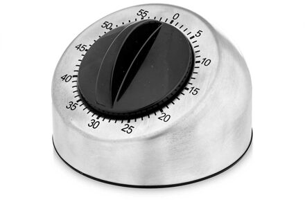 Kinvara Kookwekker/eierwekker Roulette - zilver - RVS - 8 cm - minuten telling