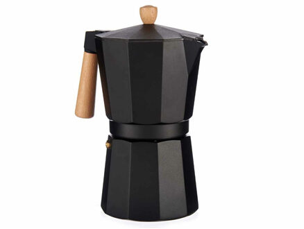Kinvara Moka Koffiezetter - 650 ml - zwart - aluminium - Italiaanse koffie