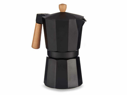 Kinvara Moka Koffiezetter - zwart - 450 ml - aluminium - koffie