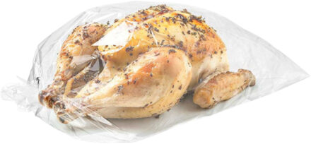 Kinvara Ovenzakken - 24x stuks - kunststof - transparant - 38 x 26,5 cm