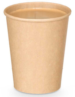 Kinvara papieren koffiebeker/drinkbeker - 12x stuks - 240 ml - gerecycled kraft papier